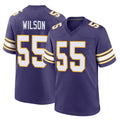 M.Vikings #55 Eric Wilson Player Purple Classic Home Game Edoa Stitched Jerseys