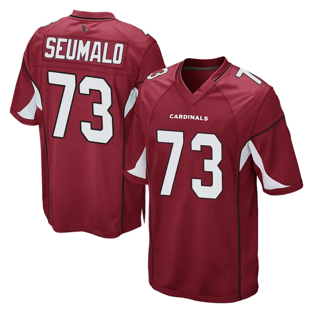 A.Cardinals #73 Isaac Seumalo Player Cardinal Home Game Edoa Stitched Jerseys