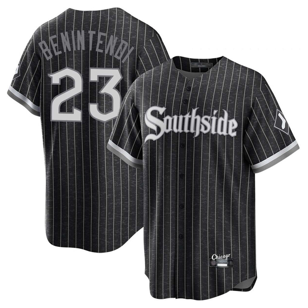 C.White Sox #23 Andrew Benintendi Player Black City Connect Home Game Edoa Stitched Jerseys