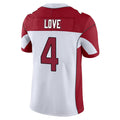 A.Cardinals #4 Jeremiyah Love Player White Vapor Limited Home Game Edoa Stitched Jerseys