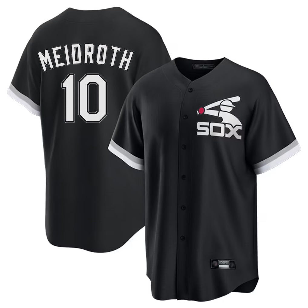 C.White Sox #10 Chase Meidroth Player Black Spring Training Game Edoa Stitched Jerseys