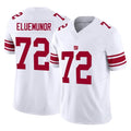 NY.Giants #72 Jermaine Eluemunor Player White Limited Vapor F.U.S.E. Home Game Edoa Stitched Jerseys