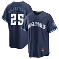 C.Cubs #25 Mois¨¦s Ballesteros Player Navy City Connect Home Game Edoa Stitched Jerseys