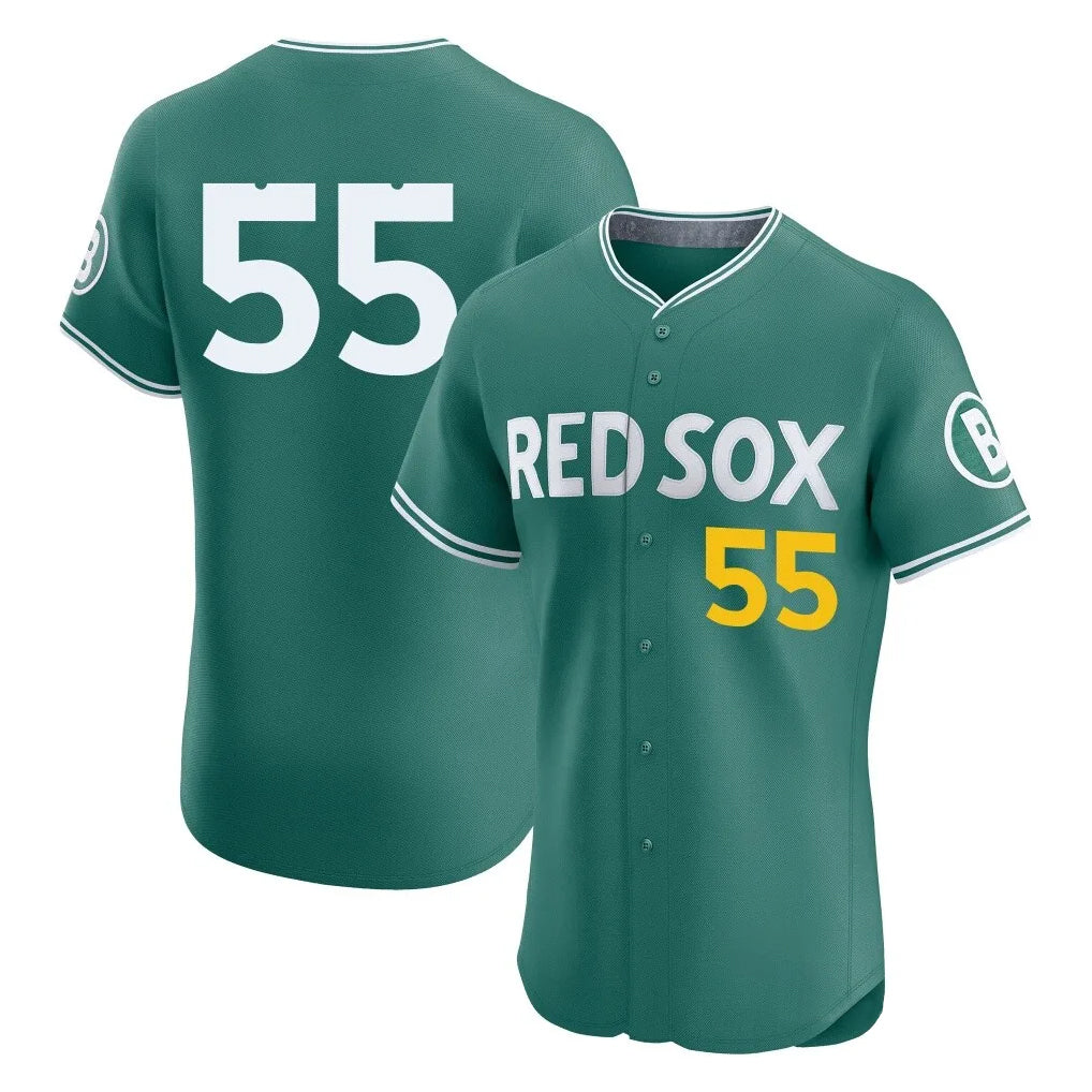 B.Red Sox #55 Ranger Su¨¢rez Player Green City Connect Limited Elite Home Game Edoa Stitched Jerseys