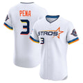 H.Astros #3 Jeremy Pe?a Player White City Connect Limited Elite Home Edoa Stitched Jerseys