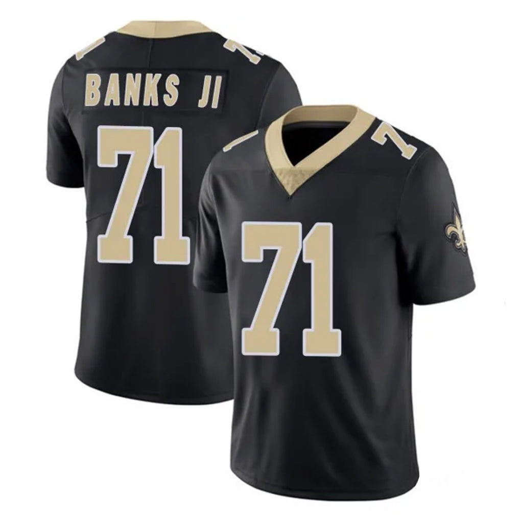 NO.Saints #71 Kelvin Banks Jr. Player Black Limited Vapor Untouchable Home Game Edoa Stitched Jerseys