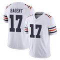 C.Bears #17 Tyson Bagent Player White Classic Vapor Limited Home Game Edoa Stitched Jerseys