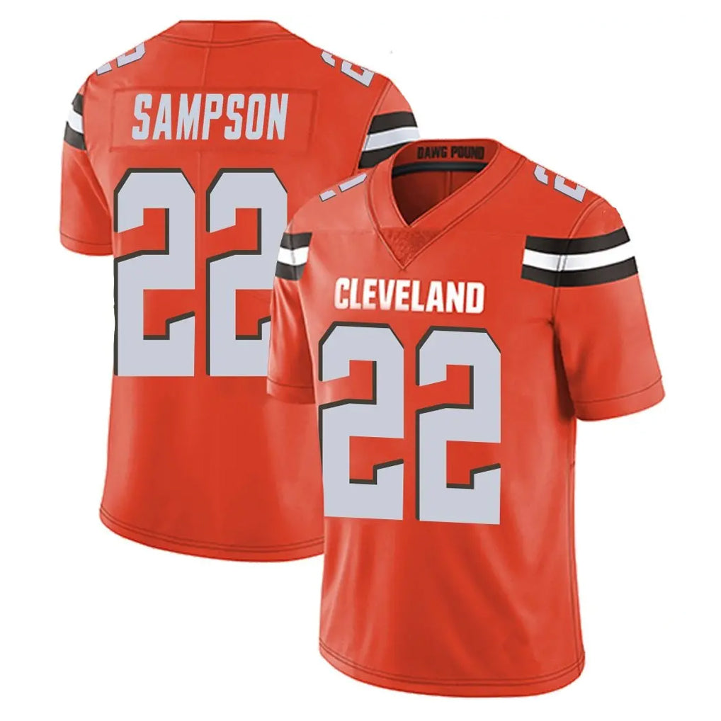 C.Browns #22 Dylan Sampson Player Orange Alternate Vapor Untouchable Limited Home Game Edoa Stitched Jerseys