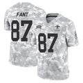 NO.Saints #87 Noah Fant Player Arctic Camo Salute To Service Limited Game Edoa Stitched Jerseys