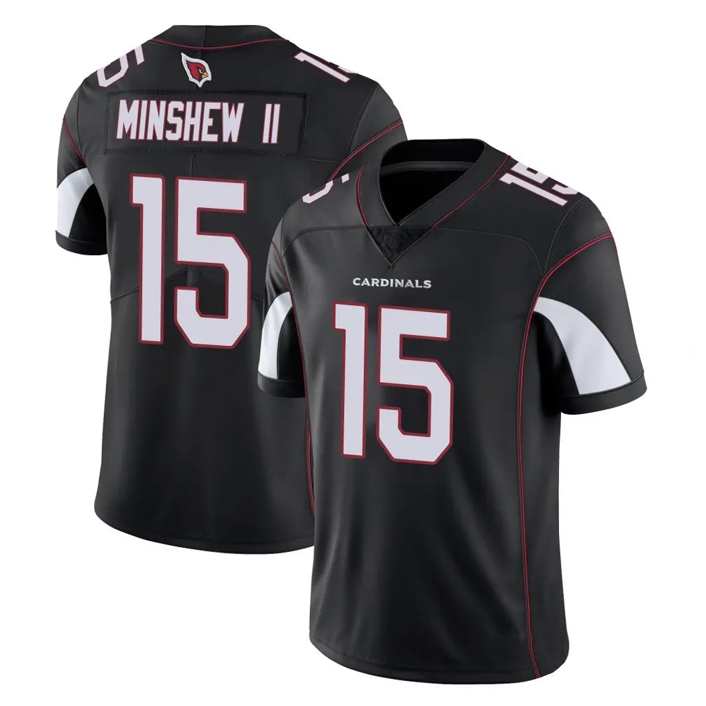 A.Cardinals #15 Gardner Minshew II Player Black Vapor Limited Home Game Edoa Stitched Jerseys