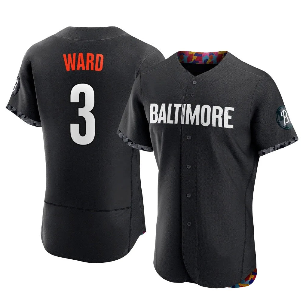 B.Orioles #3 Taylor Ward Player Black City Connect Limited Elite Home Game Edoa Stitched Jerseys