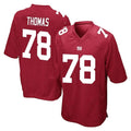NY.Giants #78 Andrew Thomas Player Red Home Game Edoa Stitched Jerseys