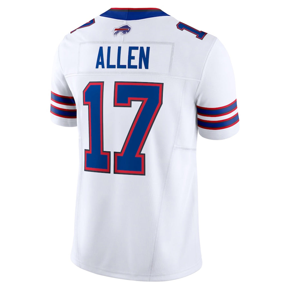 B.Bills #17 Josh Allen Player White Vapor F.U.S.E. Limited Edoa Stitched Jerseys