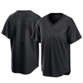 Athletics #1 Denzel Clarke Player Black Pitch Fashion T-shirt Home Game Edoa Stitched Jerseys