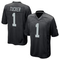 LV.Raiders #1 Tre Tucker Player Black Home Game Edoa Stitched Jerseys