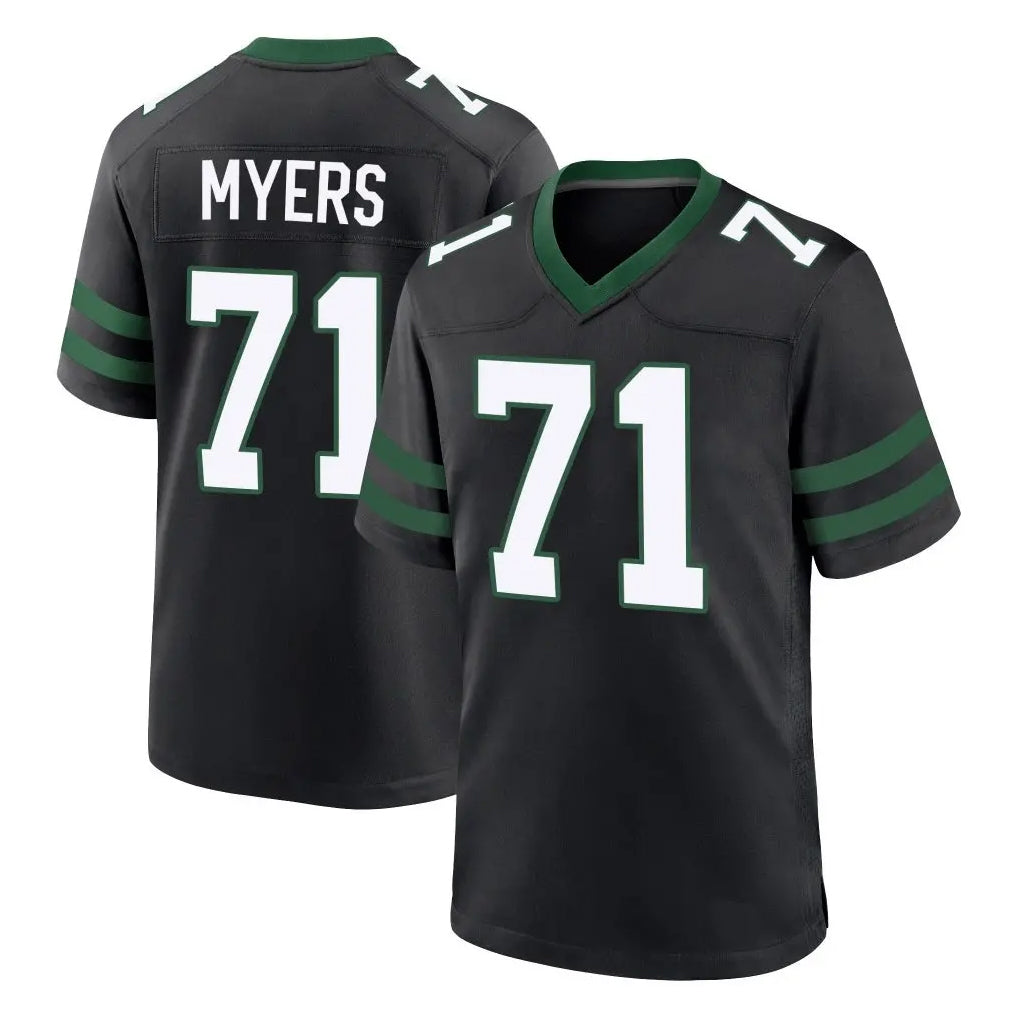 NY.Jets #71 Josh Myers Player Black Legacy Home Game Edoa Stitched Jerseys