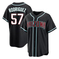 A.Diamondbacks #57 Eduardo Rodriguez Player Black Home Game Edoa Stitched Jerseys