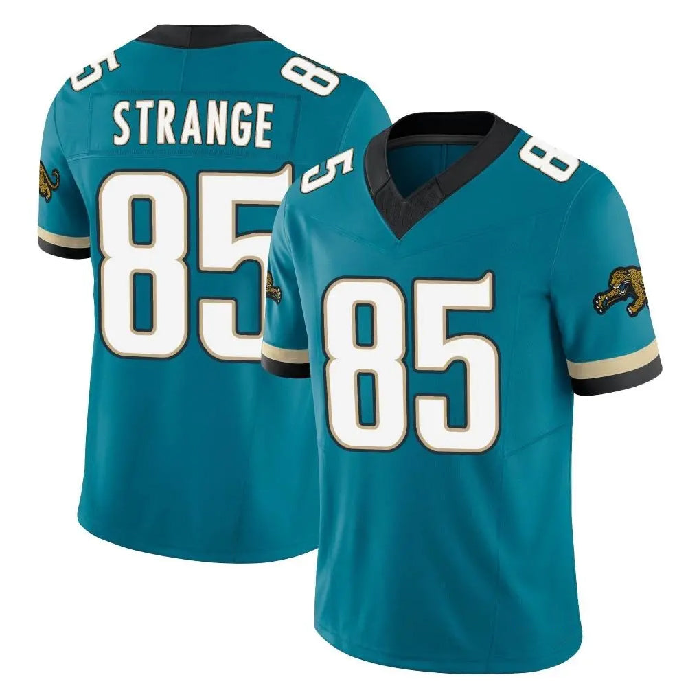 J.Jaguars #85 Brenton Strange Player Teal Prowler Throwback Vapor F.U.S.E. Limited Home Game Edoa Stitched Jerseys