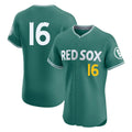 B.Red Sox #16 Jarren Duran Player Green City Connect Limited Elite Home Game Edoa Stitched Jerseys