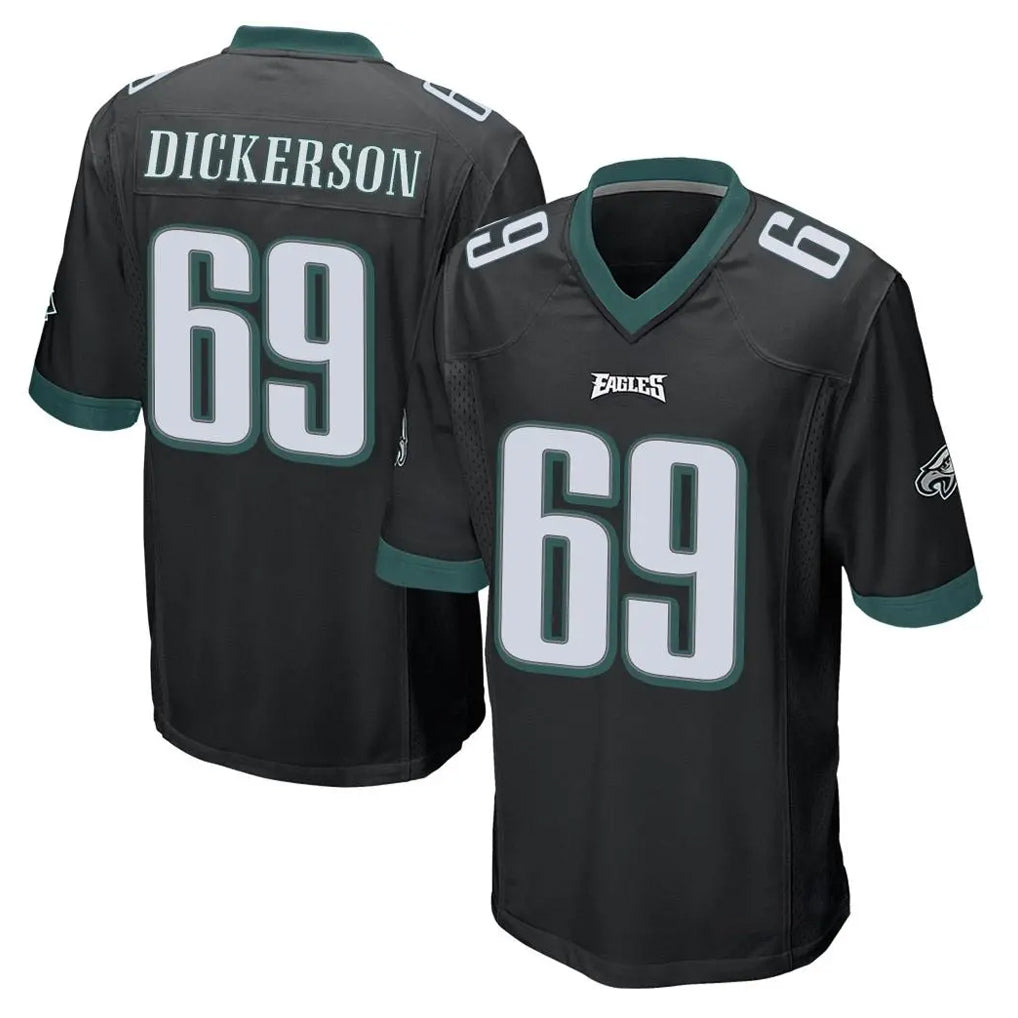 P.Eagles #69 Landon Dickerson Player Black Home Game Edoa Stitched Jerseys
