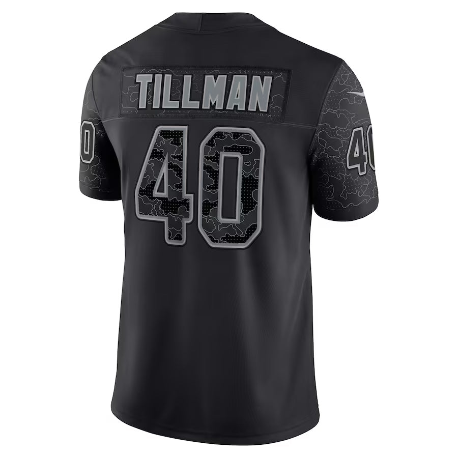 A.Cardinals #40 Pat Tillman Player Black RFLCTV Limited Edoa Stitched Jerseys