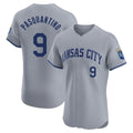 KC.Royals #9 Vinnie Pasquantino Player Gray Limited Elite Home Edoa Stitched Jerseys