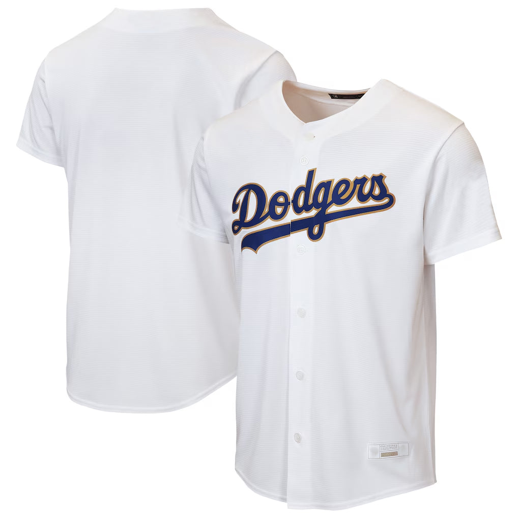 LA.Dodgers ## Dodgers Blank Player Gold White 2026 Collection Stadium Game Edoa Stitched Jerseys
