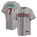 A.Diamondbacks #7 Corbin Carroll Player Gray Road Home Game Edoa Stitched Jerseys