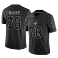 NO.Saints #78 Erik McCoy Player Black Limited Reflective Home Game Edoa Stitched Jerseys
