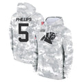C.Panthers #5 Jaelan Phillips Player Arctic Camo Salute to Service Pullover Hoodies Limited Game Edoa Stitched Jerseys