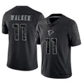 A.Falcons #11 Jalon Walker Player Black RFLCTV Limited Edoa Stitched Jerseys