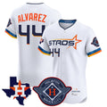 H.Astros #44 Yordan Alvarez Player White City Connect Texas Patch Vapor Premier Limited Elite Home Edoa Stitched Jerseys