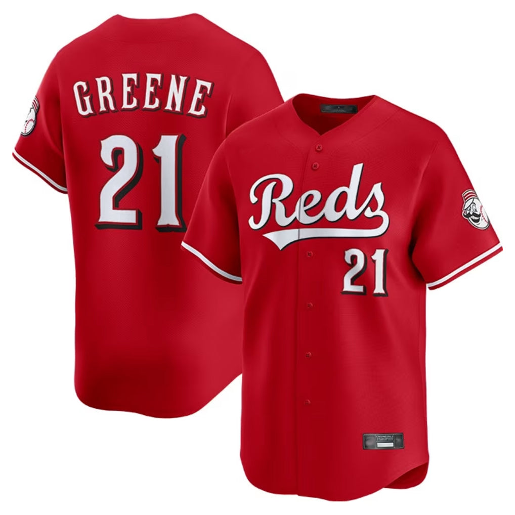 C.Reds #21 Hunter Greene Player Red Home Limited Edoa Stitched Jerseys