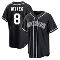 C.Rockies #8 Ryan Ritter Player Black Fashion Out Home Game Edoa Stitched Jerseys