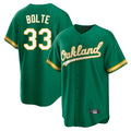 Athletics #33 Henry Bolte Player Kelly Green Home Game Edoa Stitched Jerseys