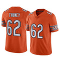 C.Bears #62 Joe Thuney Player Orange Alternate Vapor Limited Home Game Edoa Stitched Jerseys