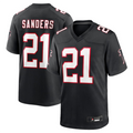 A.Falcons #21 Deion Sanders Black Player Game Edoa Stitched Jerseys