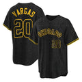 C.White Sox #20 Miguel Vargas Player Black Snake Skin City Home Game Edoa Stitched Jerseys