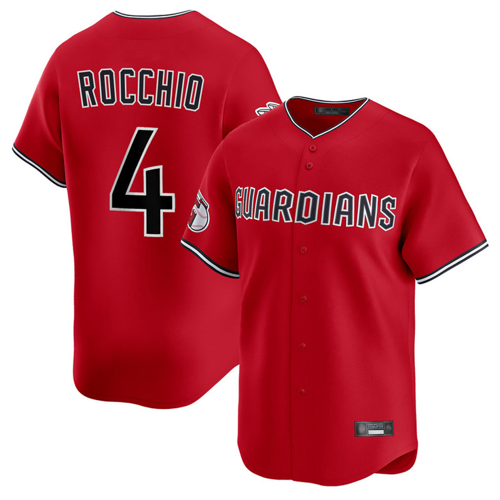 C.Guardians #4 Brayan Rocchio Player Red Limited Home Edoa Stitched Jerseys