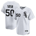 C.White Sox #50 Lenyn Sosa Player White Stripe Limited Home Edoa Stitched Jerseys