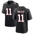 A.Falcons #11 Jalon Walker Player Black Throwback Game Edoa Stitched Jerseys