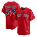 B.Red Sox #22 Garrett Whitlock Player Red Limited Home Game Edoa Stitched Jerseys