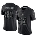 M.Vikings #55 Eric Wilson Player Black Reflective LImited Home Game Edoa Stitched Jerseys