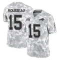 B.Bills #15 Greg Rousseau Player Arctic Camo Salute to Service Limited Game Edoa Stitched Jerseys
