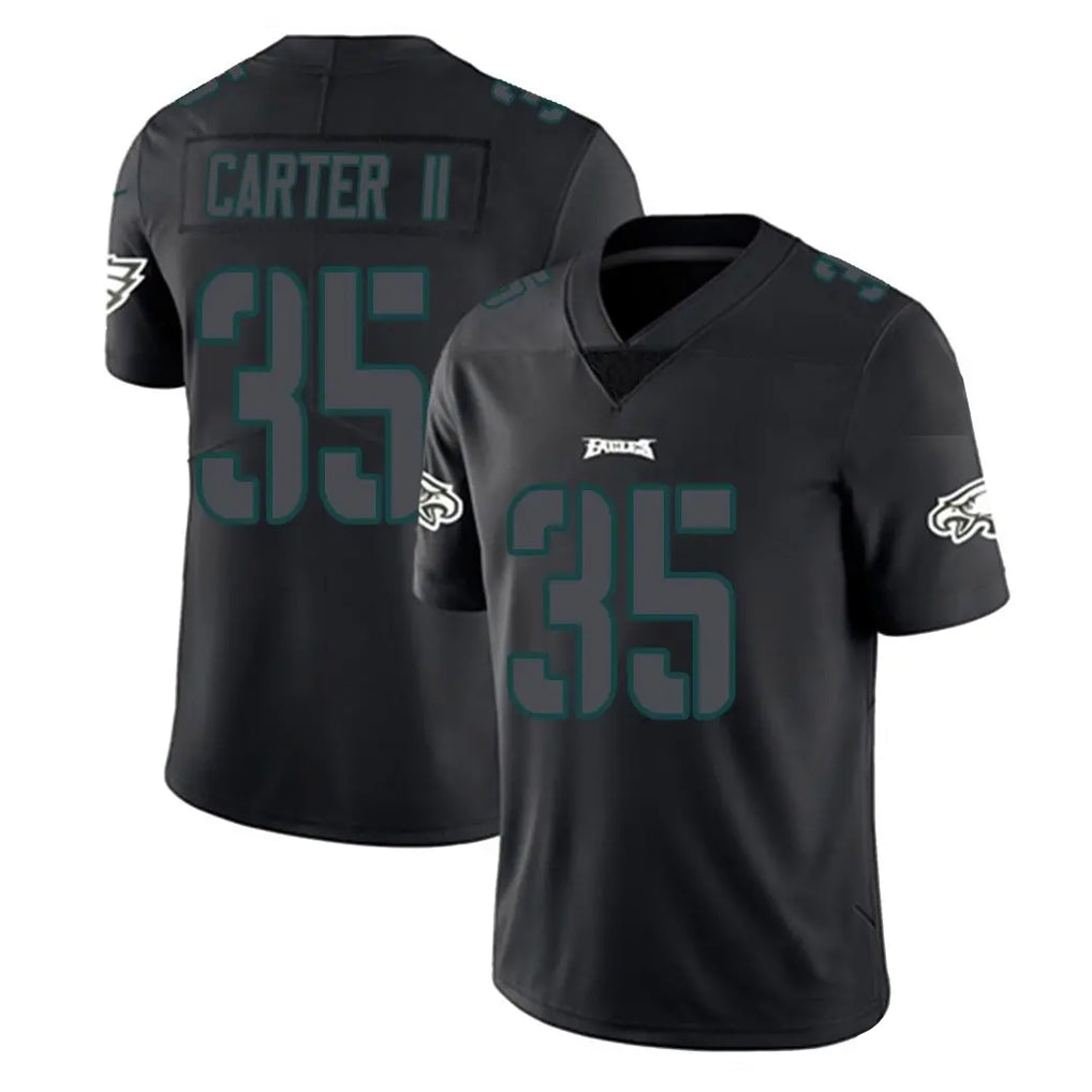 P.Eagles #35 Michael Carter II Player Limited Black Impact Home Game Edoa Stitched Jerseys