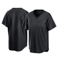 Athletics #5 Jacob Wilson Player Black Pitch Fashion T-shirt Home Game Edoa Stitched Jerseys