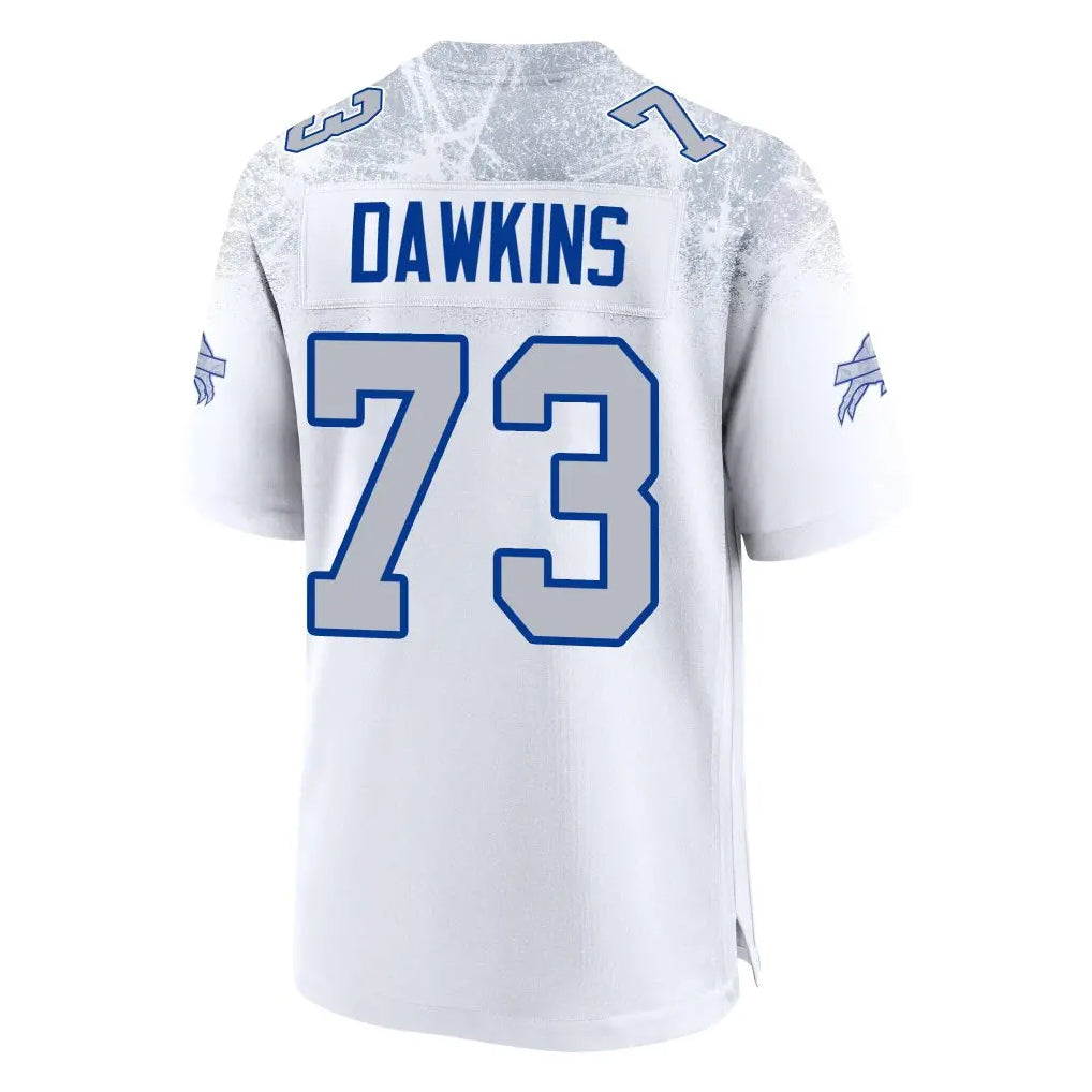 B.Bills #73 Dion Dawkins Benford Player White Rivalries Collection Limited Edoa Stitched Jerseys