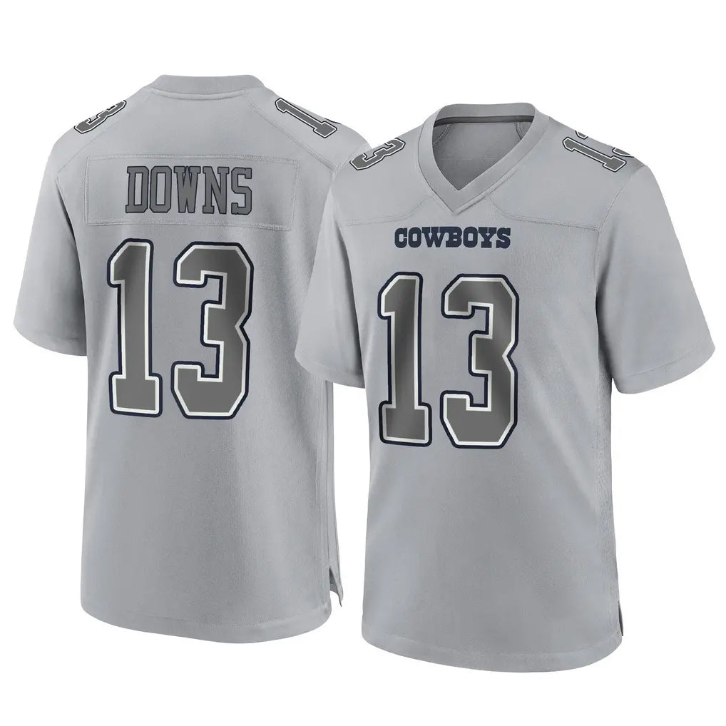 D.Cowboys #13 Caleb Downs Player Gray Atmosphere Fashion Home Game Edoa Stitched Jerseys