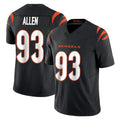 C.Bengals #93 Jonathan Allen Player Black Vapor F.U.S.E. Limited Home Game Edoa Stitched Jerseys