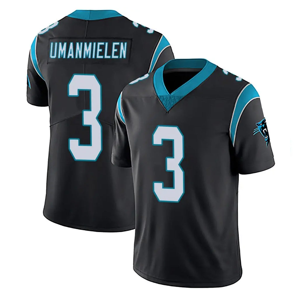 C.Panthers #3 Princely Umanmielen Player Black Vapor Untouchable Limited Game Edoa Stitched Jerseys